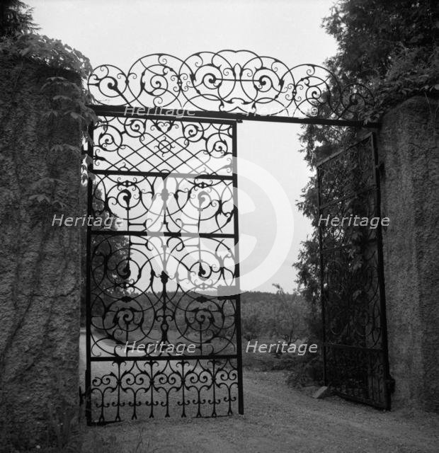 The entrance to Ekebyhov Castle, Ekero, 1960.
 Creator: Unknown.