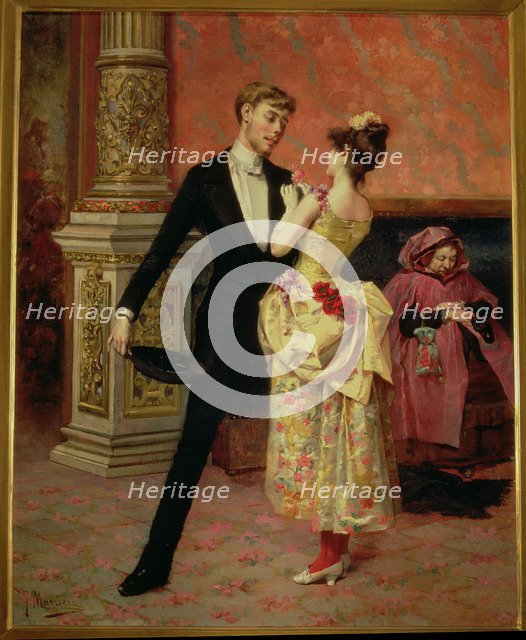  'Lounge of the Lyceum Theatre', oil by Francesc Masriera.