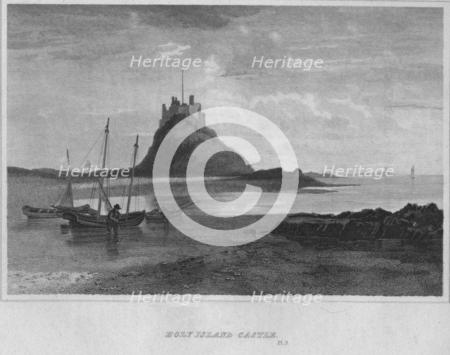 'Holy Island Castle', 1814. Artist: John Greig.