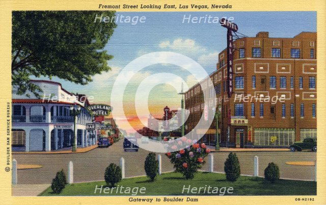 Fremont Street looking east, Las Vegas, Nevada, USA, 1940. Artist: Unknown