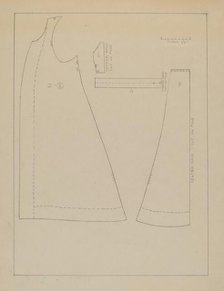 Woman's Coat (Pattern), c. 1937. Creator: Mina Greene.