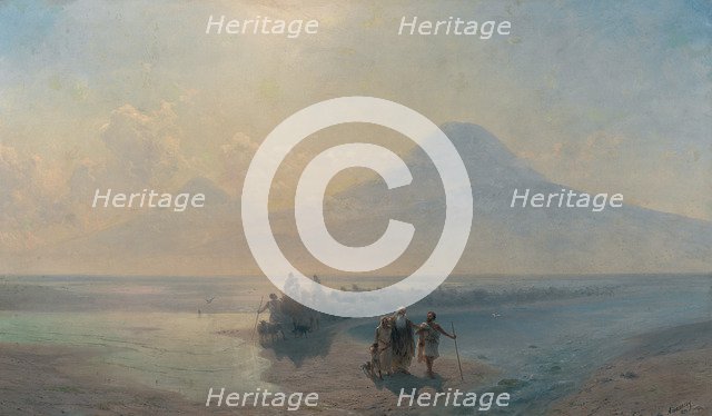 The Descent of Noah from Mount Ararat. Artist: Aivazovsky, Ivan Konstantinovich (1817-1900)