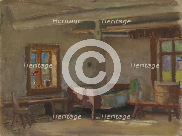 Interior, 1919. Creator: Eero Jarnefelt.