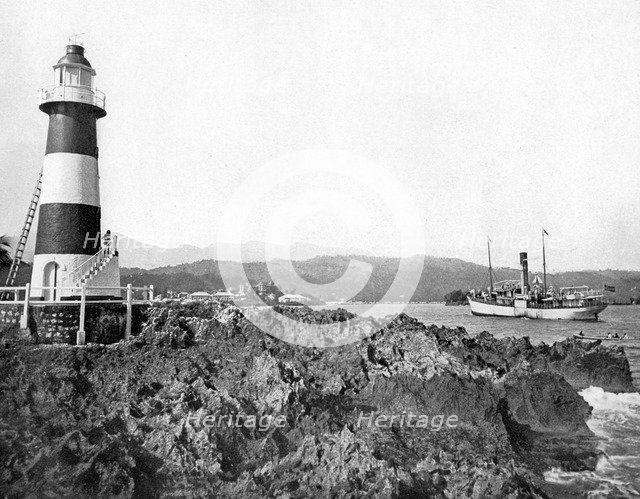 Entrance to Port Antonio, Jamaica, c1905.Artist: Adolphe Duperly & Son