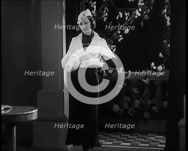 Female Civilian Modelling the Latest Fashions in a Fashion Show, 1931. Creator: British Pathe Ltd.