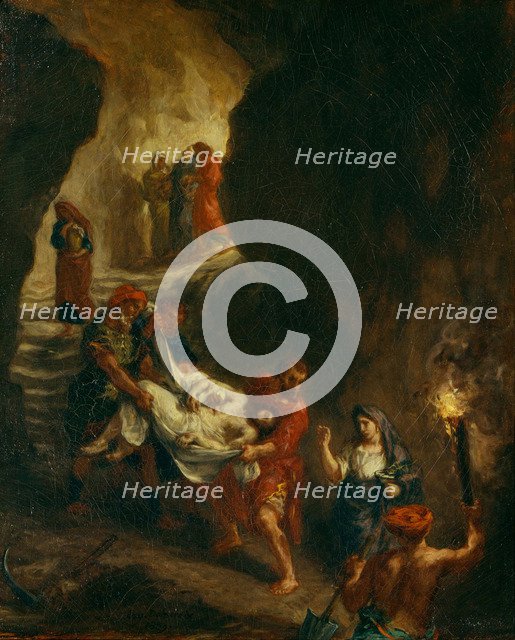 Christ Carried Down to the Tomb. Artist: Delacroix, Eugène (1798-1863)