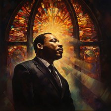 AI IMAGE - Portrait of Martin Luther King Jr, 1960s, 2023. Creator: Heritage Images.