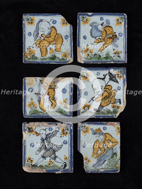 Tile with Chinese figure, 1775 - 1825 ; 1770-83. Creator: Unknown.