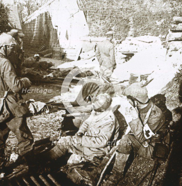First-aid post, Verdun, northern France, c1914-c1918. Artist: Unknown.