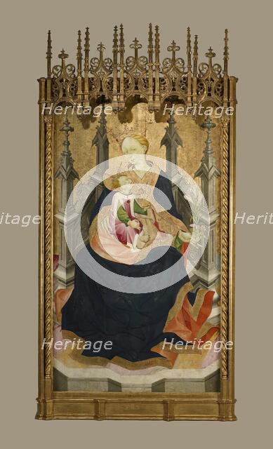 Madonna and Child on a Throne, 1410-1420. Creator: Gonzalo Perez.