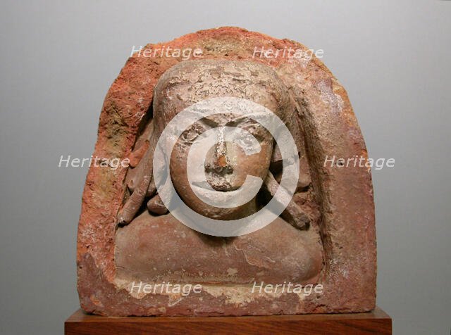 Male Bust with Rolling Curls, Gupta period, 4th/5th century. Creator: Unknown.