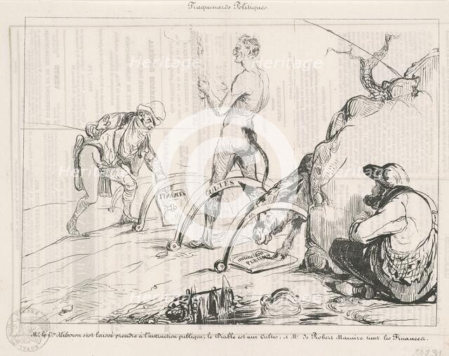 Traquenards politiques, 19th century. Creator: Honore Daumier.