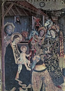 Central table of the Condestable altarpiece. 'Epiphany ' (1464-1465), in the Chapel of Saint Agat…