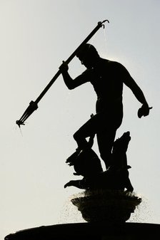 Neptune's Fountain by Abraham van den Block and Piotr Husen, Gdansk, Poland, 2015. Creator: Unknown.