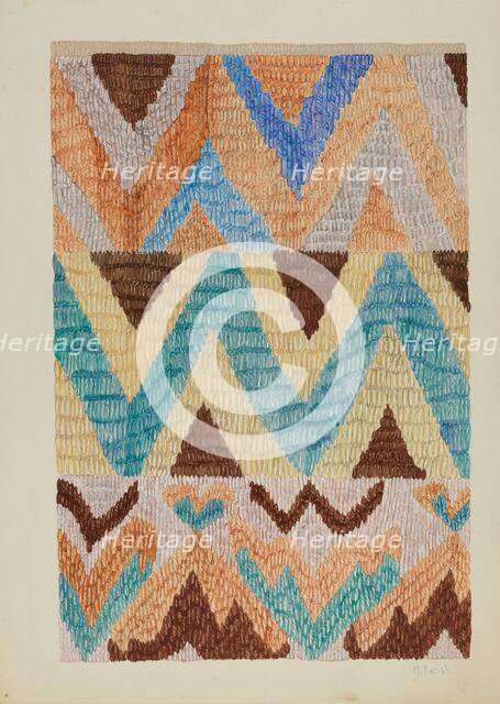 Colcha (Bedspread), c. 1937. Creator: Marjery Parish.