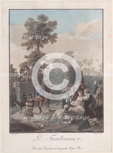 Le Tambourin, 1788-94. Creator: Charles-Melchior Descourtis.