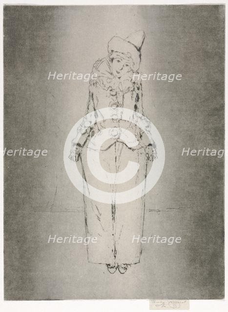 Pierrot en Pied, Portrait of Lady A. C., 1888. Creator: Theodore Roussel (French, 1847-1926).