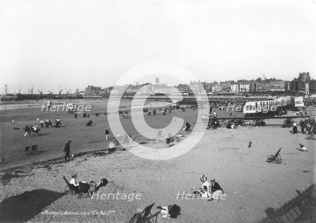 The beach at Margate, Kent, 1890-1910. Artist: Unknown