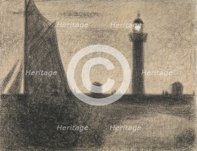 The Lighthouse at Honfleur, 1886. Creator: Georges-Pierre Seurat.