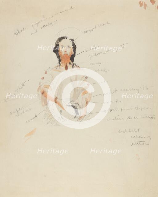 Sketch of Figurehead, 1935/1942. Creator: Unknown.