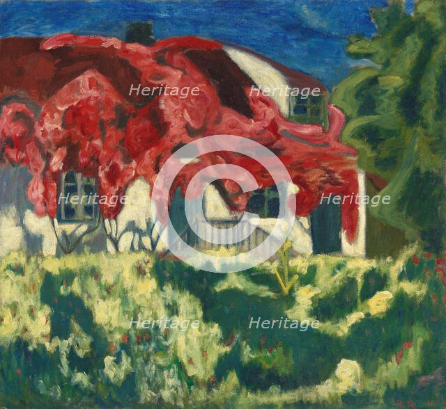 Red Virginia Creeper, 1911. Creator: Rudolf Thygesen.