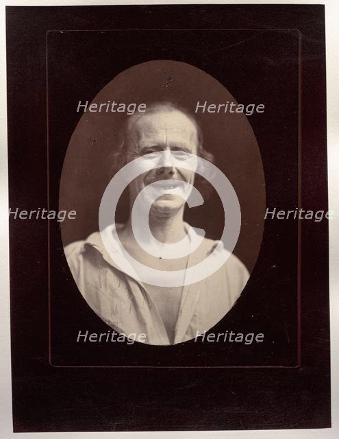 Figure 32: Rire naturel par la contraction volontaire des deux grands zygomatiques..., c. 1856. Creator: Guillaume-Benjamin-Amand Duchenne (de Boulogne) (French, 1806-1875); Adrien Tournachon (French, 1825-1903).