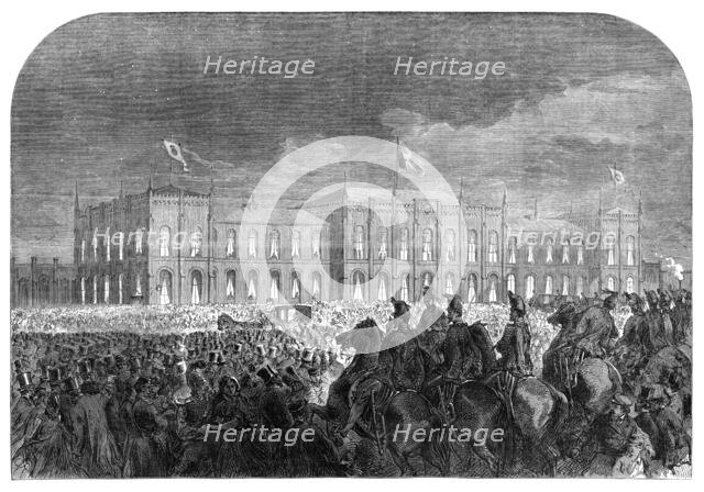 Visit of the Prince and Princess of Wales to Sweden: departure from Gottenborg Railway Station, 1864 Creator: Unknown.