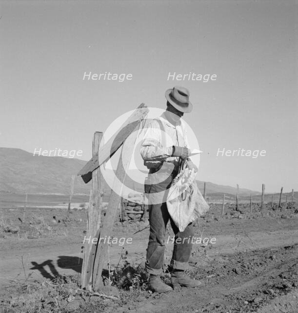 Farmer getting the morning mail, Gem County, Idaho, 1939. Creator: Dorothea Lange.