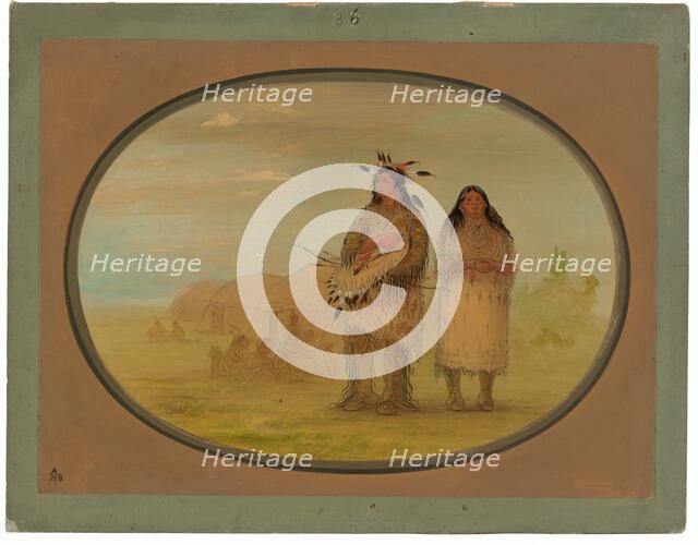 Riccarree Chief and His Wife, 1861/1869. Creator: George Catlin.