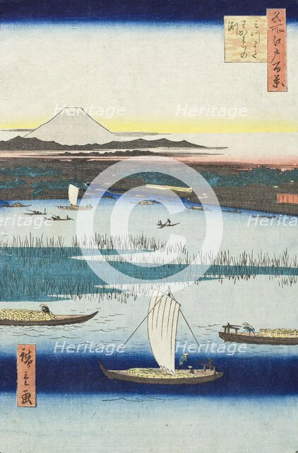 Dividing Pool at Mitsumata, 1857. Creator: Ando Hiroshige.
