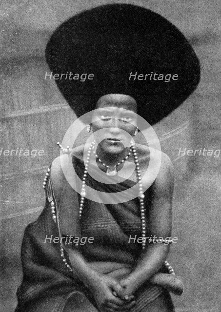 A woman of the Beja Nile or Baggara people, Ethiopia, Africa, 1922. Artist: Unknown