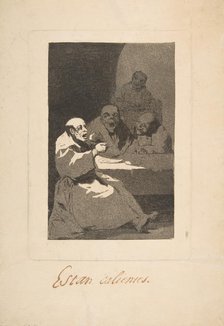 Plate 13 from 'Los Caprichos':They are Hot (Estan Calientes), 1797-98. Creator: Francisco Goya.