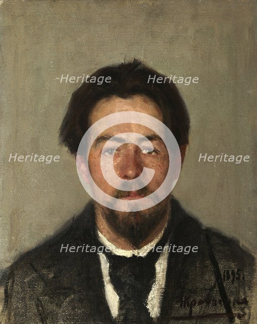 Portrait of the author Anton Chekhov', (1860-1904), 1895.  Creator: Kravchenko, Nikolai Ivanovich (1867-after 1937).