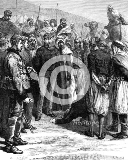 The French in Tunis: a military sentence of death, 1881. Creator: William James Palmer.