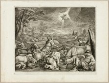 Angel Speeding Abraham, n.d. Creator: Cornelis de Visscher.
