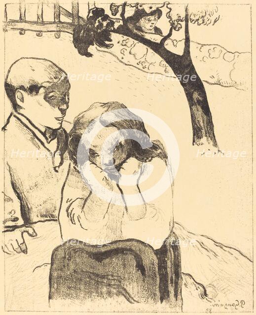 Human Sorrow (Miseres humaines), 1889. Creators: Paul Gauguin, Ambroise Vollard.