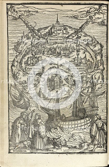 Utopia by Thomas More, 1518. Artist: Holbein, Ambrosius (1494-ca. 1520)