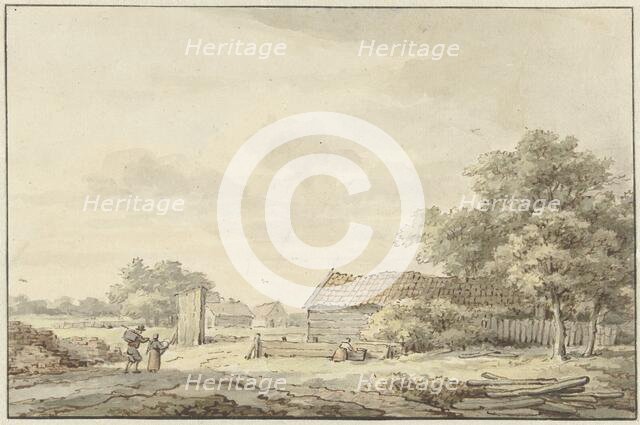 Landscape with farms, 1756-1826. Creator: Cornelis Buys.