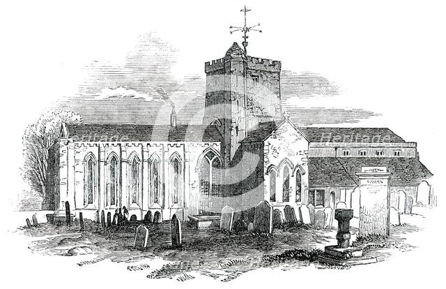 Opening of the Whitehaven and Furness Junction Railway - St. Bees Priory Church, 1850. Creator: Unknown.