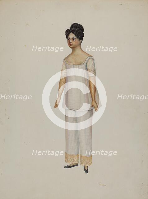 Doll - "Lydia Sherman", c. 1937. Creator: Josephine C. Romano.
