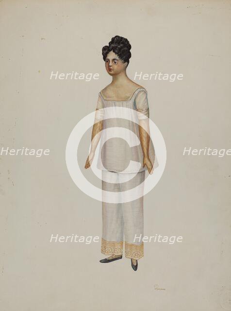 Doll - "Lydia Sherman", c. 1937. Creator: Josephine C. Romano.