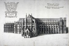 North view of Westminster Abbey, London, 1654. Artist: Wenceslaus Hollar
