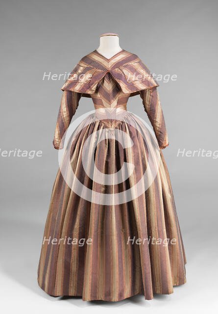 Visiting dress, American, 1845-50. Creator: Unknown.