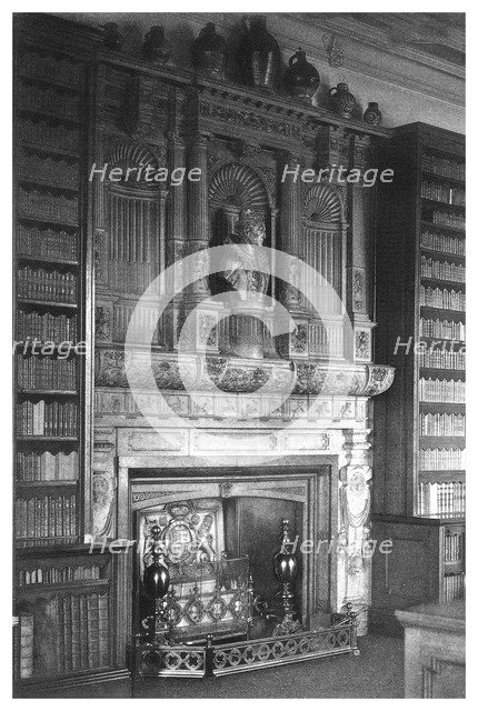 Chimney piece of the Library at Windsor Castle, 1896. Artist: Unknown