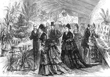 Princess Louise at the flower-show in the People's Garden, Willesden, 1874. Creator: Unknown.