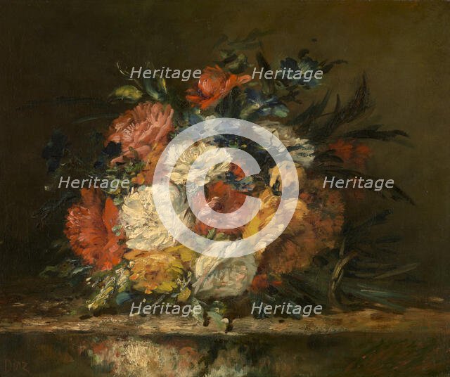 Flowers, c1830-1870. Creator: Narcisse Virgile Diaz de la Pena.