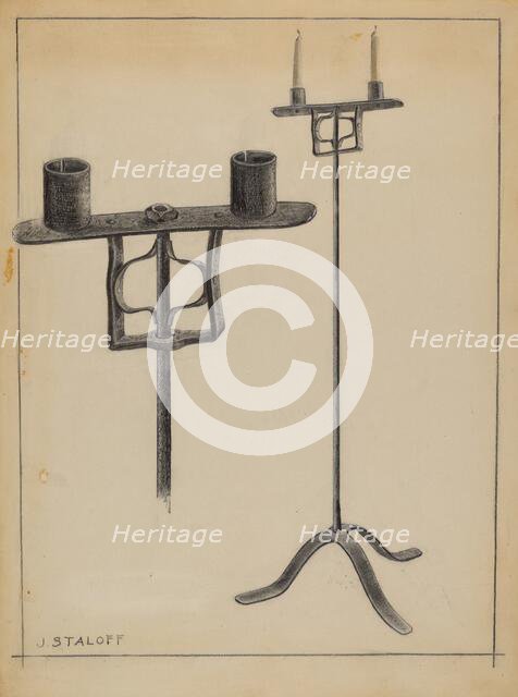 Candlestand, c. 1936. Creator: Jack Staloff.