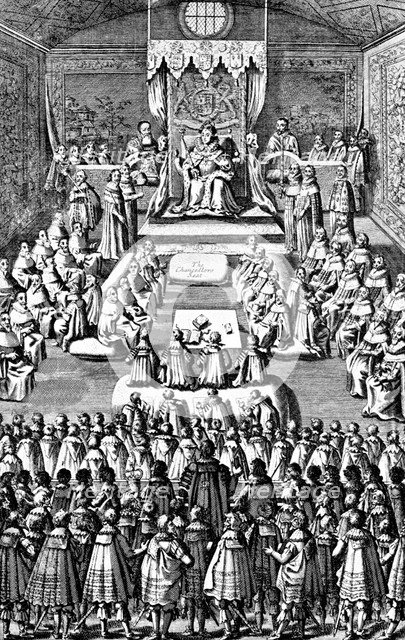 Queen Elizabeth I in Parliament, 16th century, (c1902-1905). Artist: Unknown