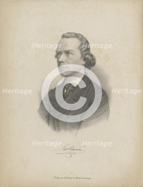Portrait of the pianist and composer Carl Heinrich Carsten Reinecke (1824-1910) , c. 1850. Creator: Breitkopf & Härtel.