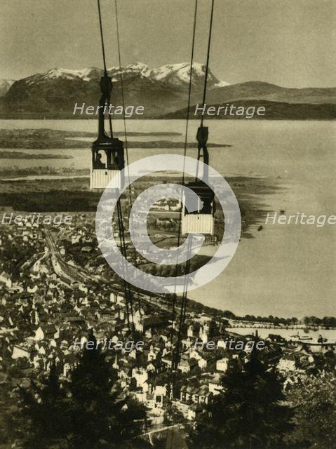 The Pfänderbahn cable car, Bregenz, Austria, c1935. Creator: Unknown.